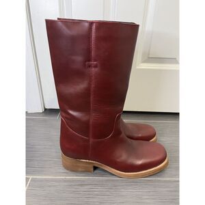 Dingo Men's Dutton Leather Tall Boots in Wine Red Size 12D - NWT